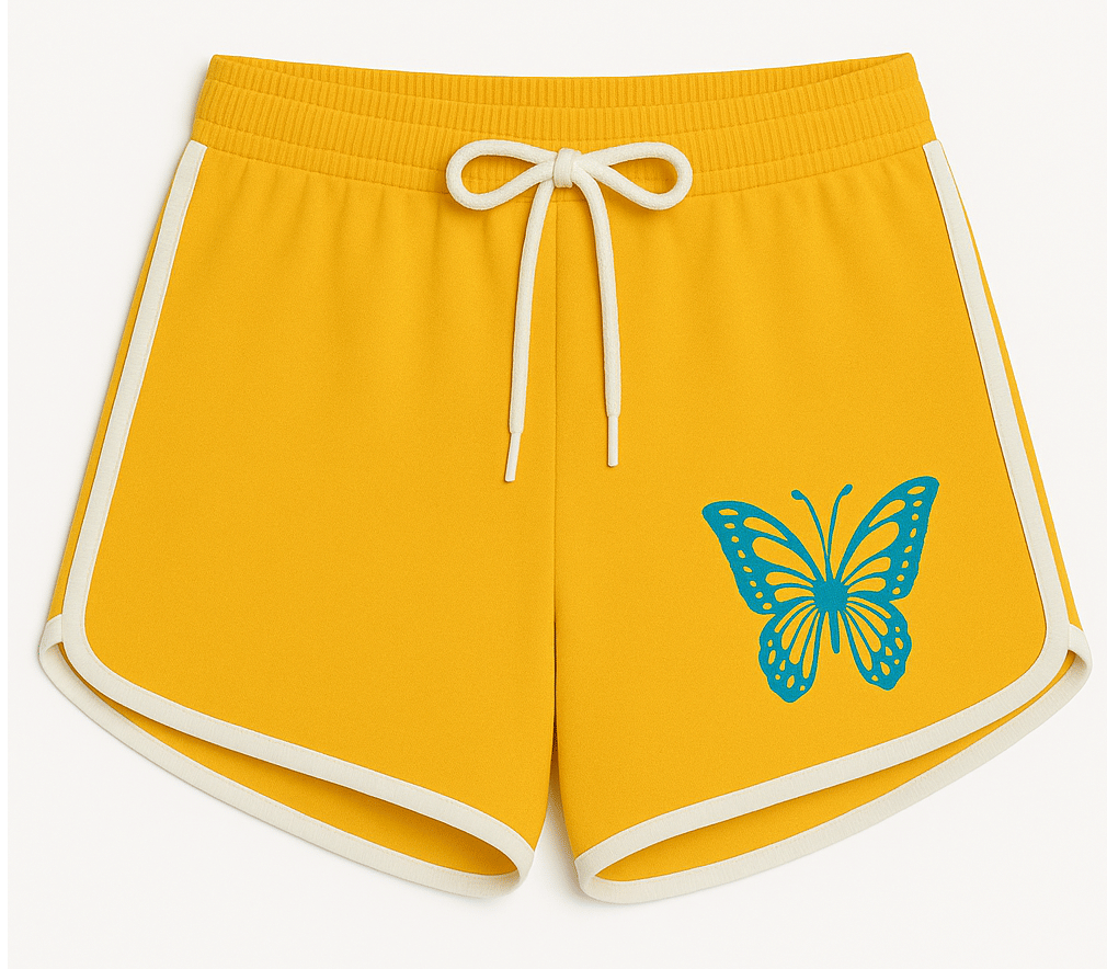 Utible Pack of 3 Girls Cotton Blend Shorts ( Red,Black,Yellow ) - Image 3