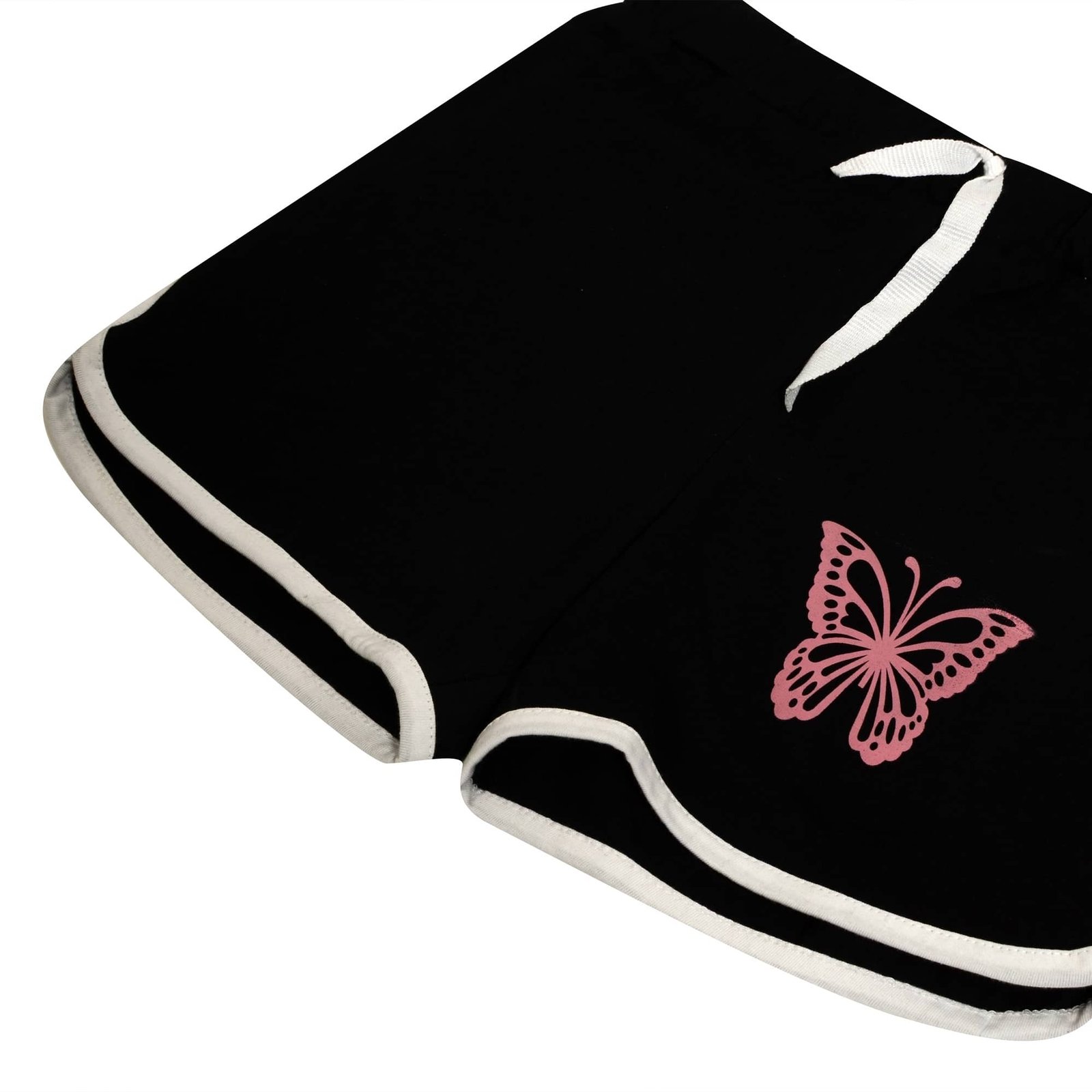 Utible Pack of 3 Girls Cotton Blend Shorts ( Red,Black,Yellow ) - Image 4