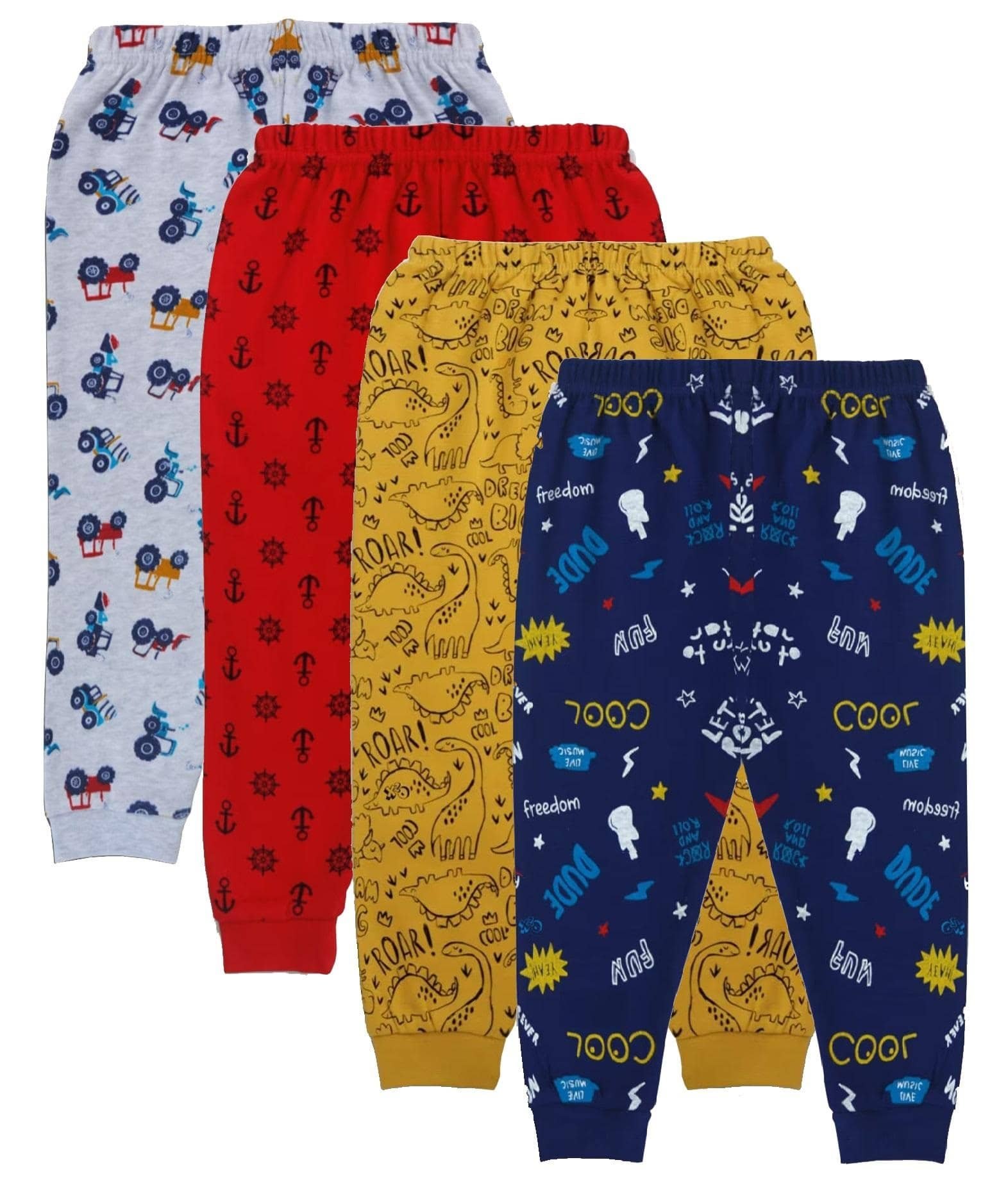 Utible Pack of 4 Boys Cotton Blend Trackpant ( Multicolor )