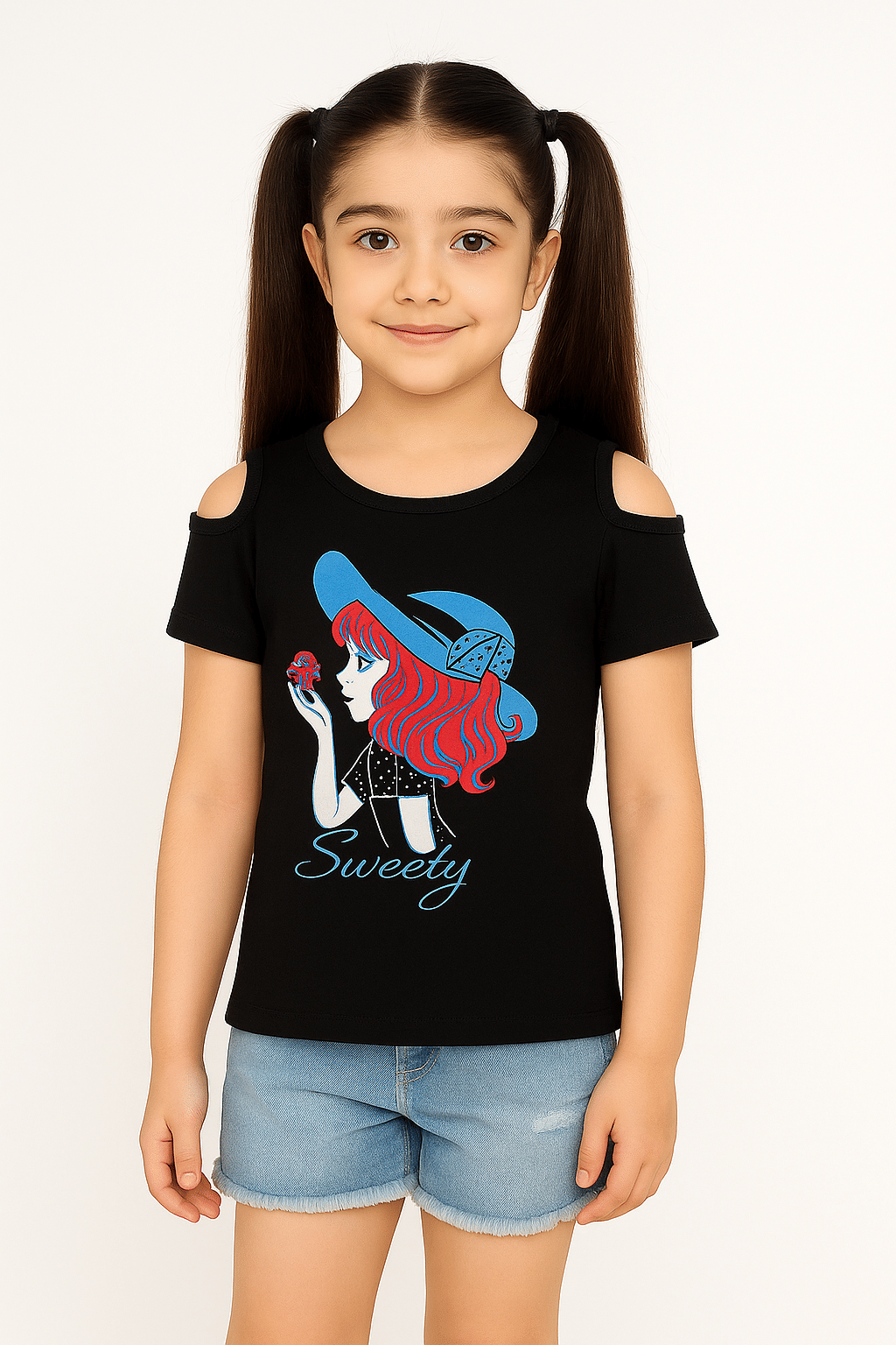 Utible Pack of 4 Girls Cotton Blend T-Shirt ( Multicolor ) - Image 3
