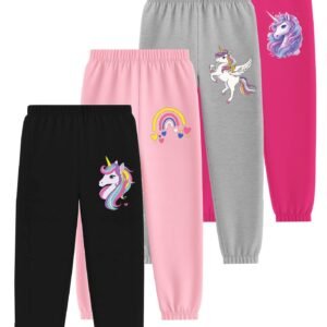 Utible Pack of 4 Girls Cotton Blend Trackpants ( Colors )