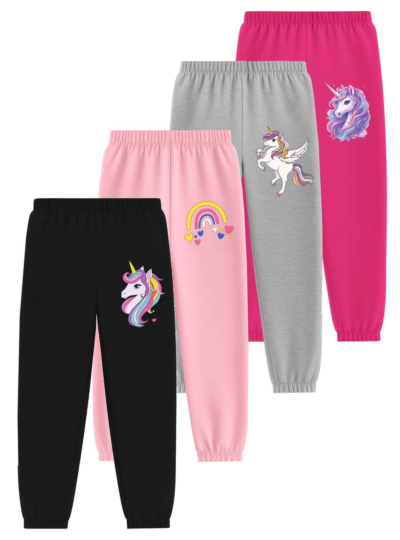 Utible Pack of 4 Girls Cotton Blend Trackpants ( Colors )
