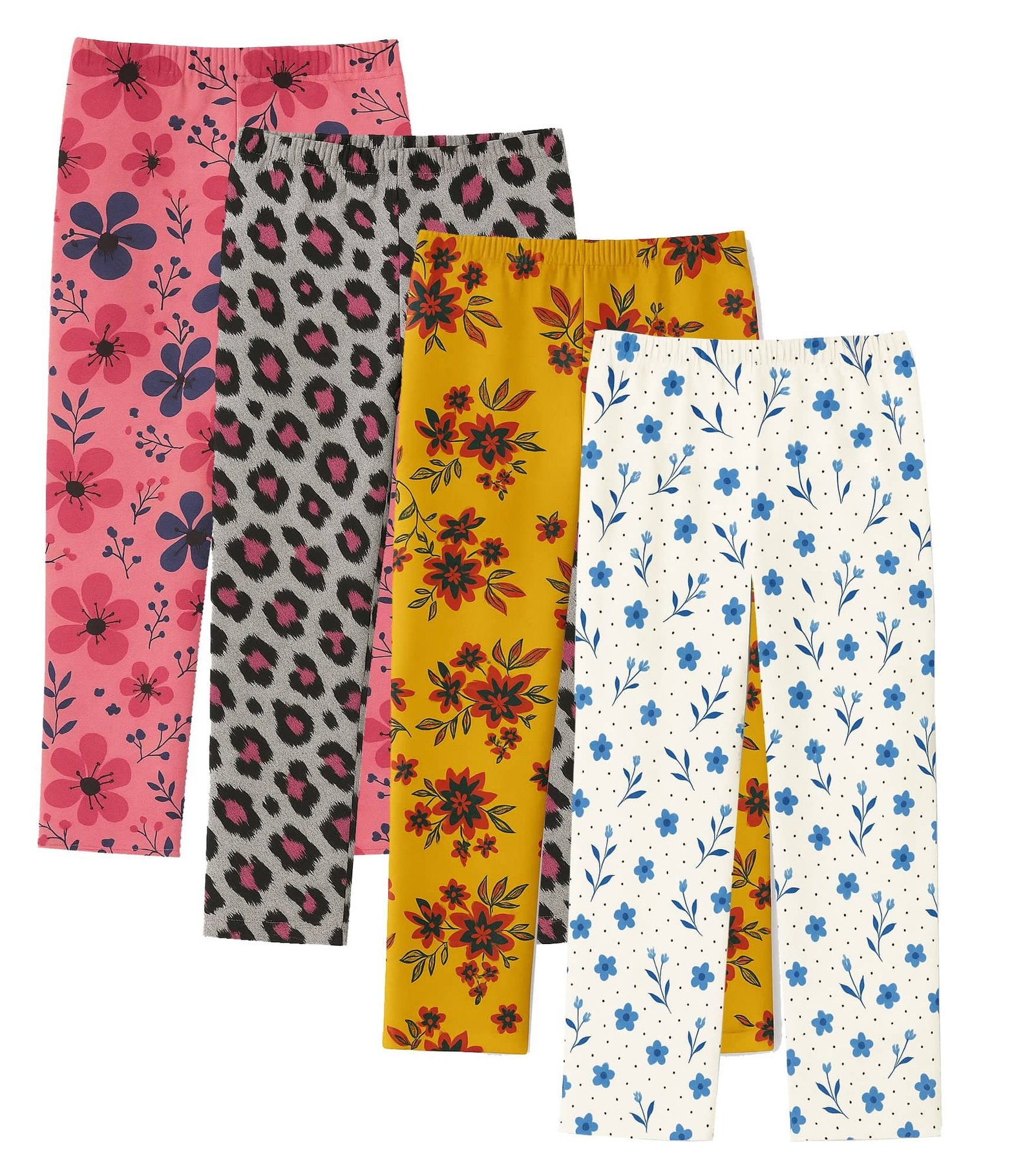 Utible Pack of 4 Girls Cotton Legging ( Multicolor 1 )