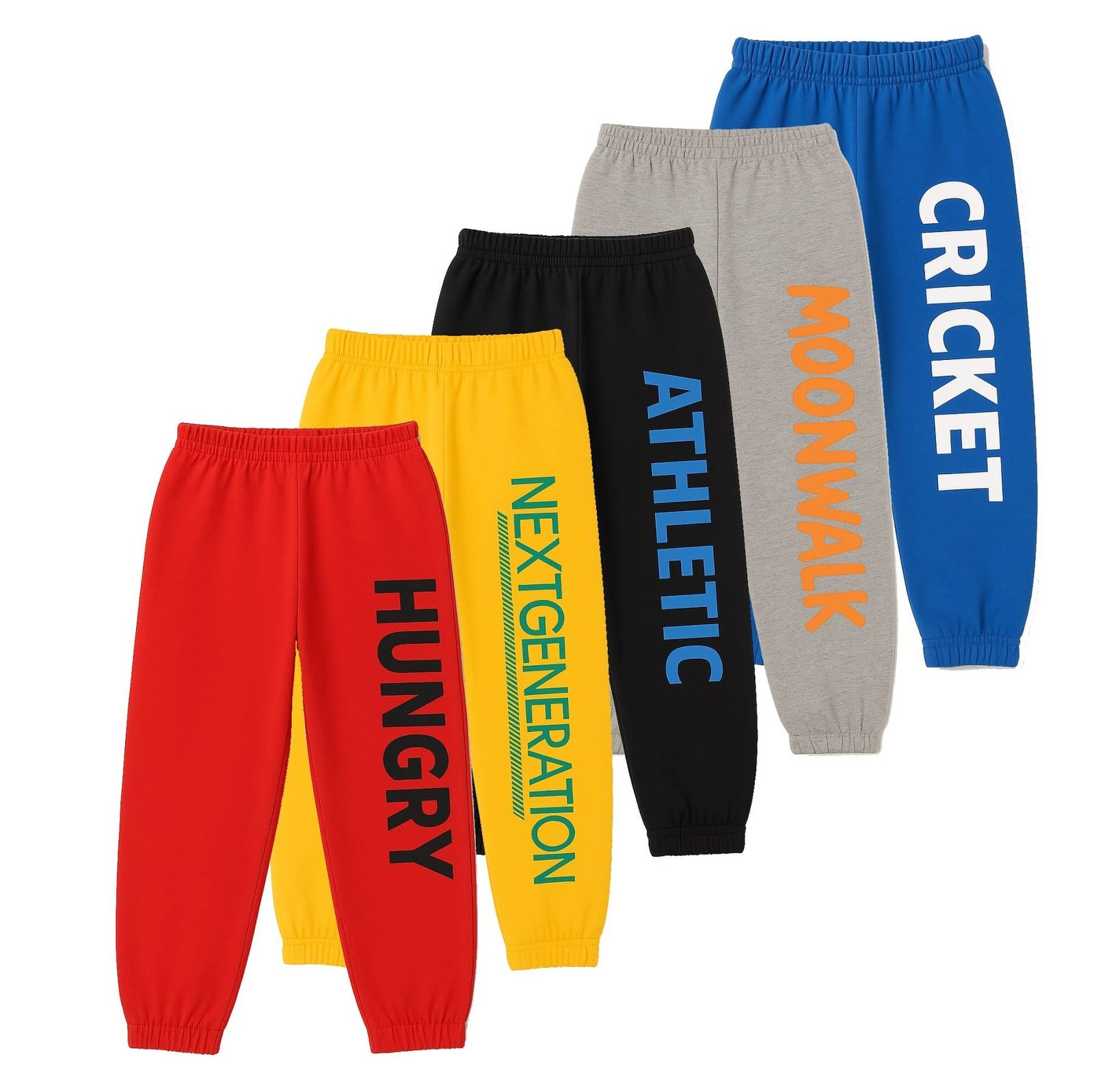 Utible Pack of 5 Boys Cotton Blend Trackpant ( Multicolor )