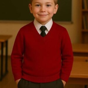 Pack of 1 Boys Woollen Blend Sweater ( Maroon )