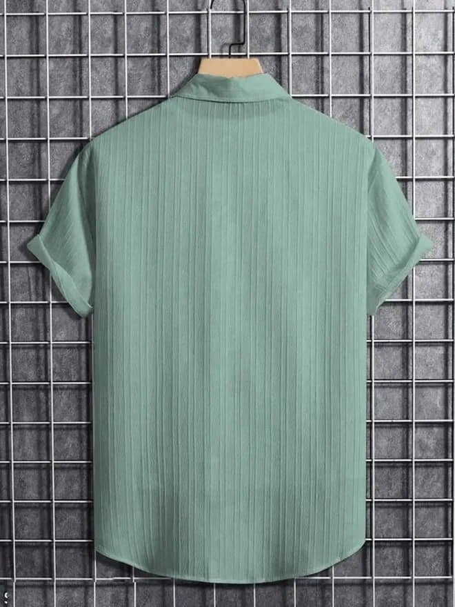 Pack of 1 Boys Cotton Blend Half Sleeves Shirt ( Green ) - Image 2