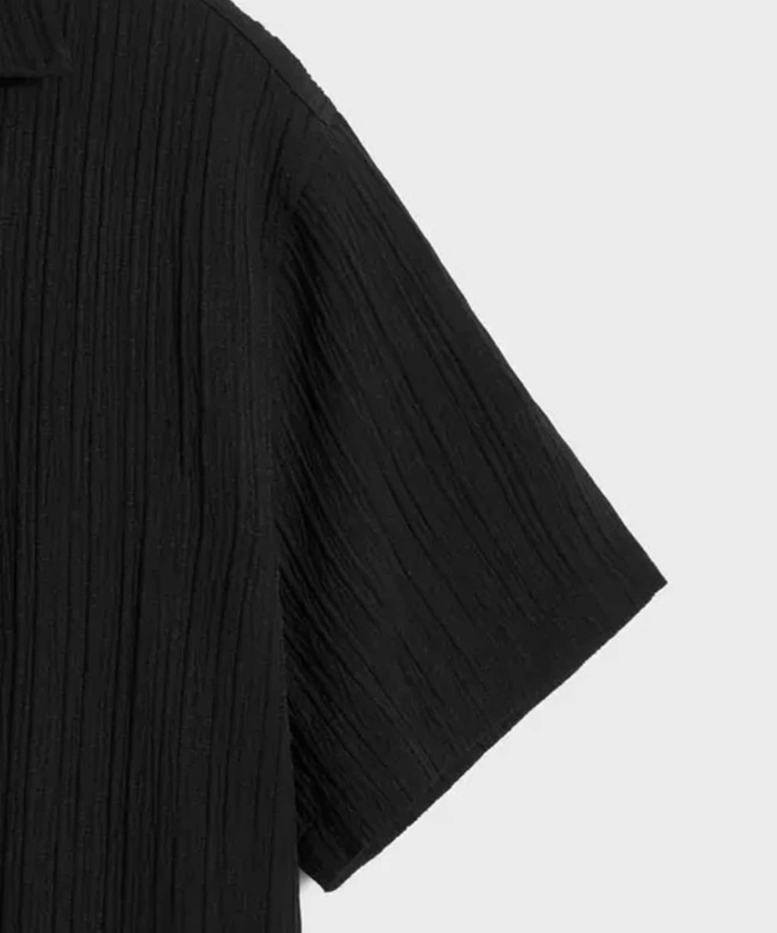 Pack of 1 Boys Cotton Blend Half Sleeves Shirt ( Black ) - Image 3