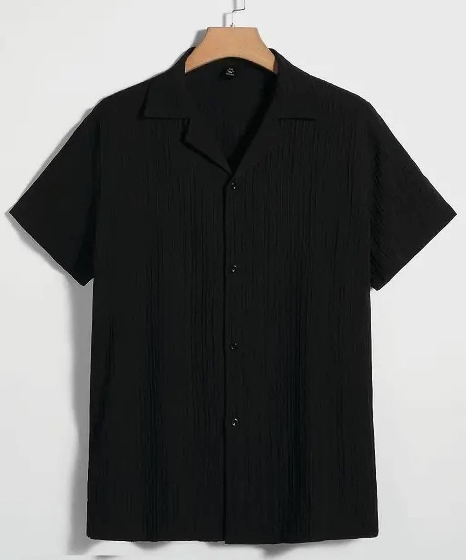 Pack of 1 Boys Cotton Blend Half Sleeves Shirt ( Black ) - Image 4