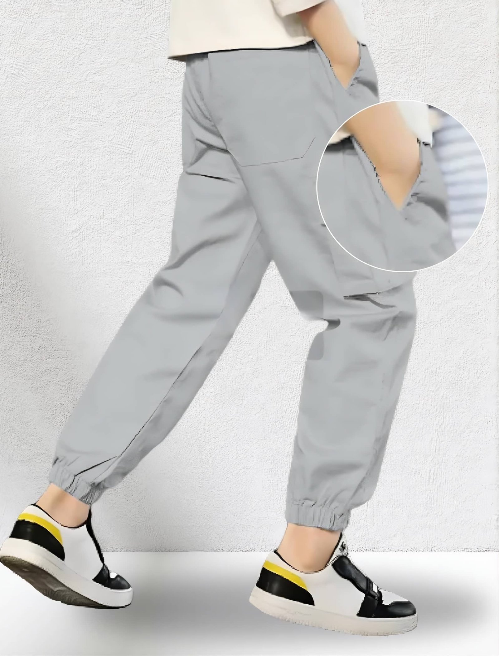 Pack of 1 Boys Cotton Cargos ( Grey ) - Image 2