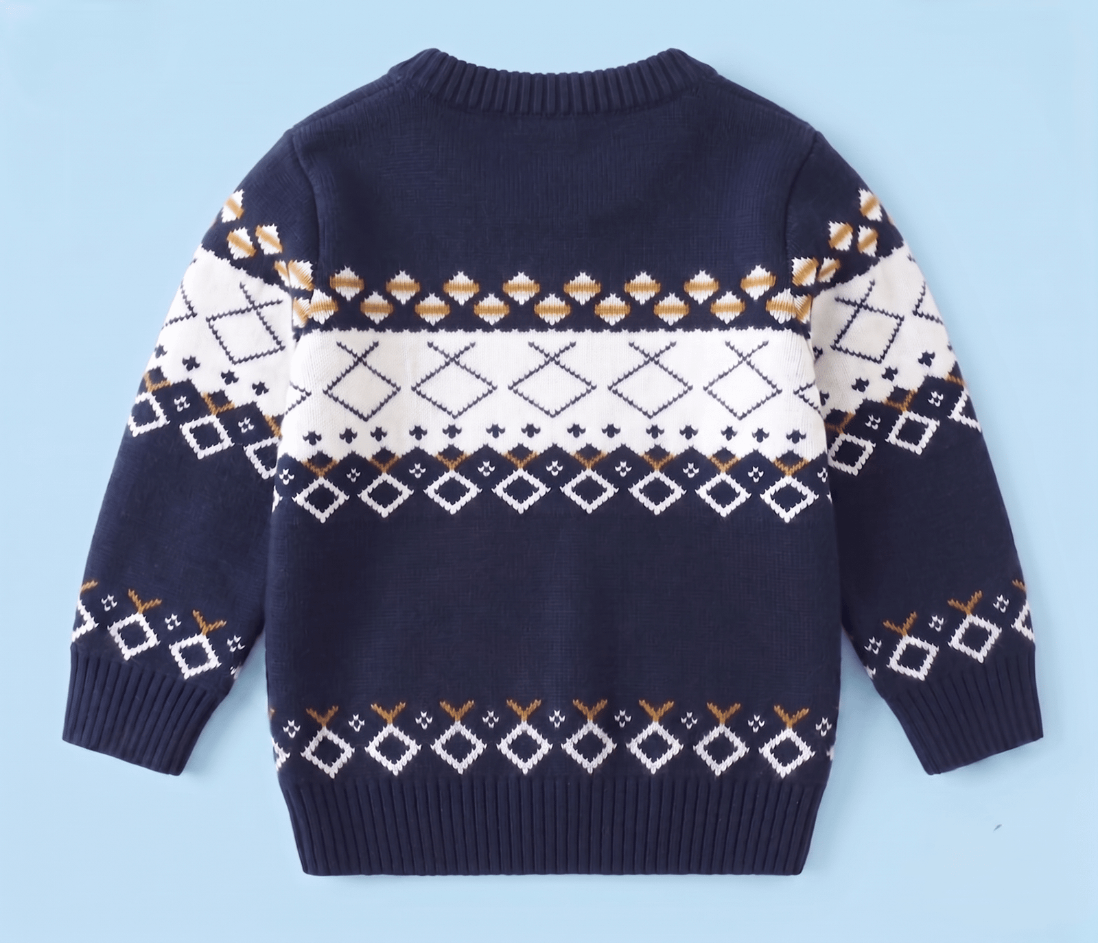 Vaidahee Pack of 1 Boys Woollen Blend Sweater ( Navy Blue ) - Image 2