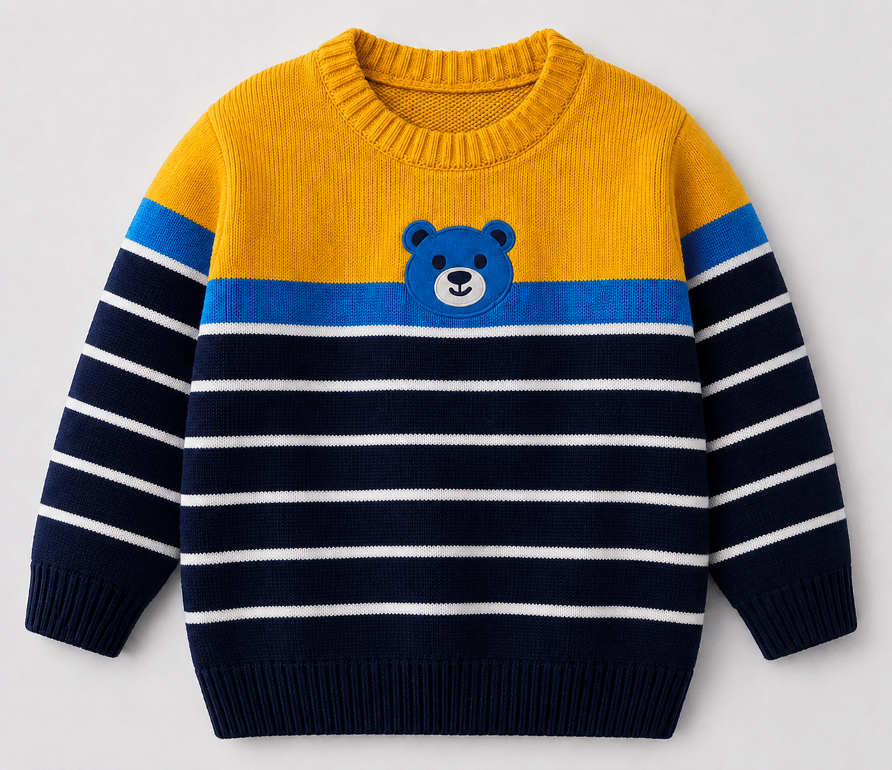 Vaidahee Pack of 1 Boys Woollen Blend Sweater ( Yellow )