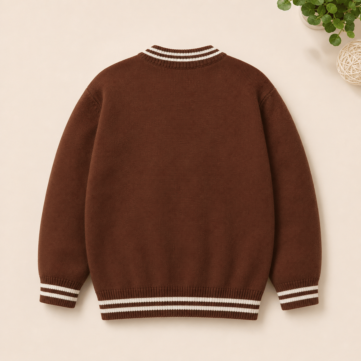 Vaidahee Pack of 1 Boys Woollen Blend Sweater ( Brown ) - Image 2