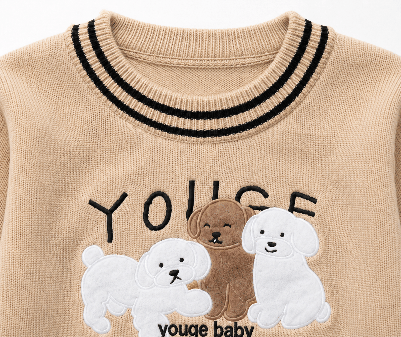 Vaidahee Pack of 1 Boys Woollen Blend Sweater ( Cream ) - Image 3