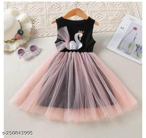 Crepe Frock For Girls ( Pack of 1 , Multicolor )