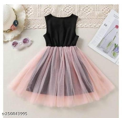 Crepe Frock For Girls ( Pack of 1 , Multicolor ) - Image 2