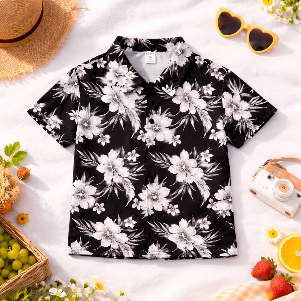Pack of 1 Baby Boys Rayon Half Sleeves Shirt ( Multicolor ) - Image 2