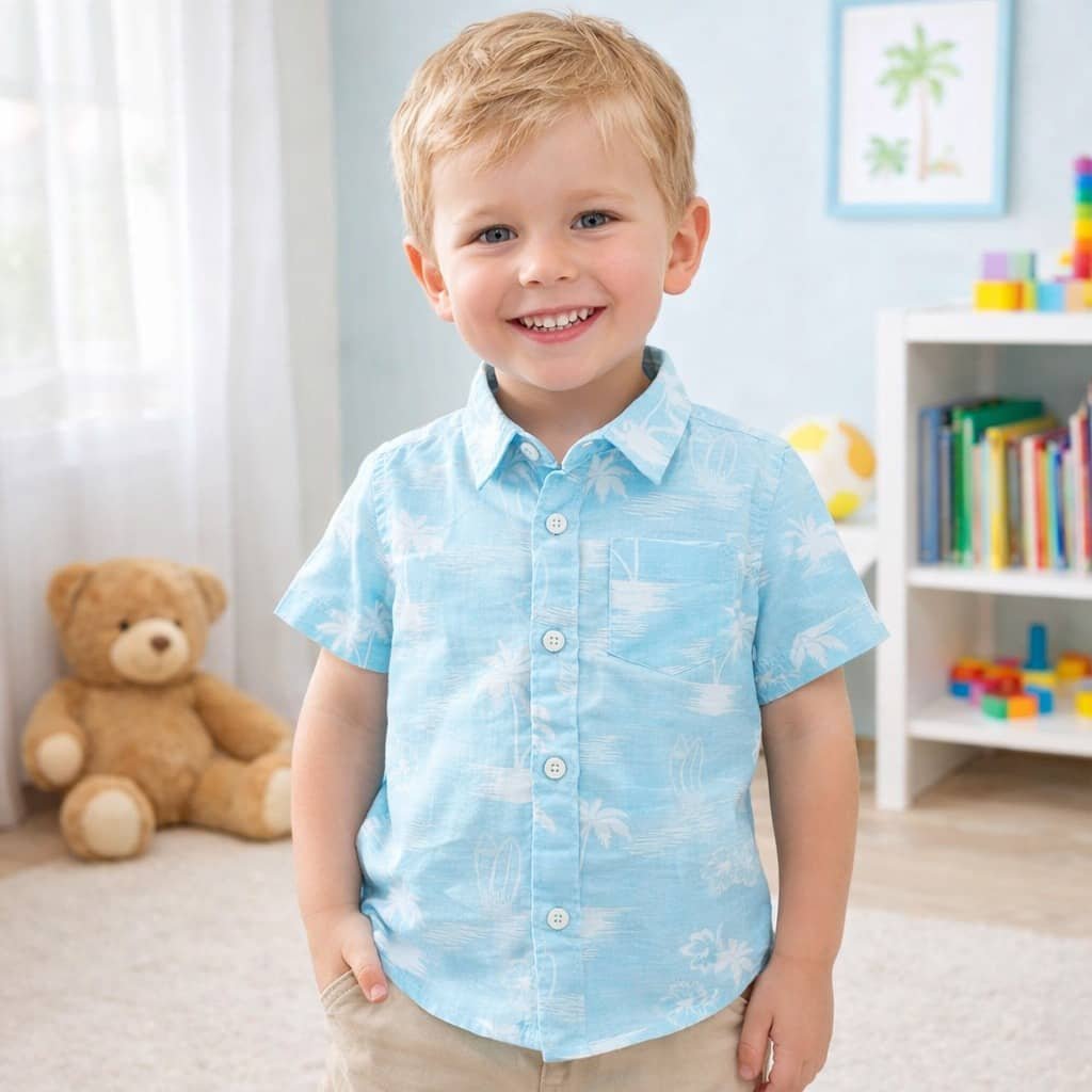 Pack of 1 Baby Boys Rayon Half Sleeves Shirt ( Multicolor ) - Image 3