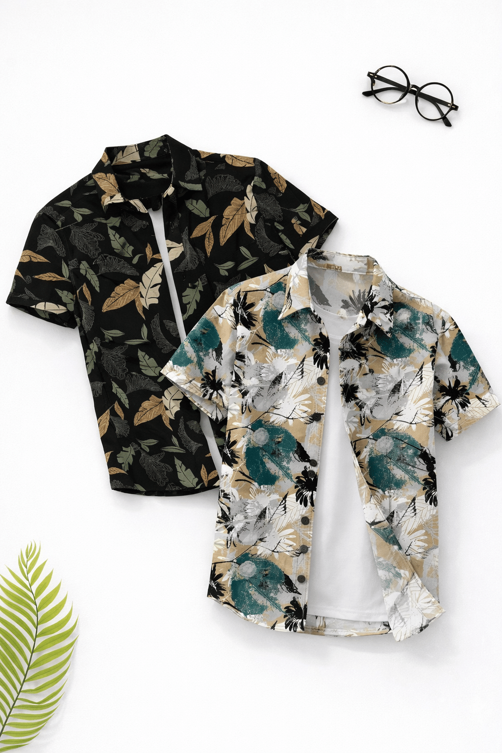 Pack of 2 Baby Boys Cotton Blend Half Sleeves Shirt ( Multicolor )