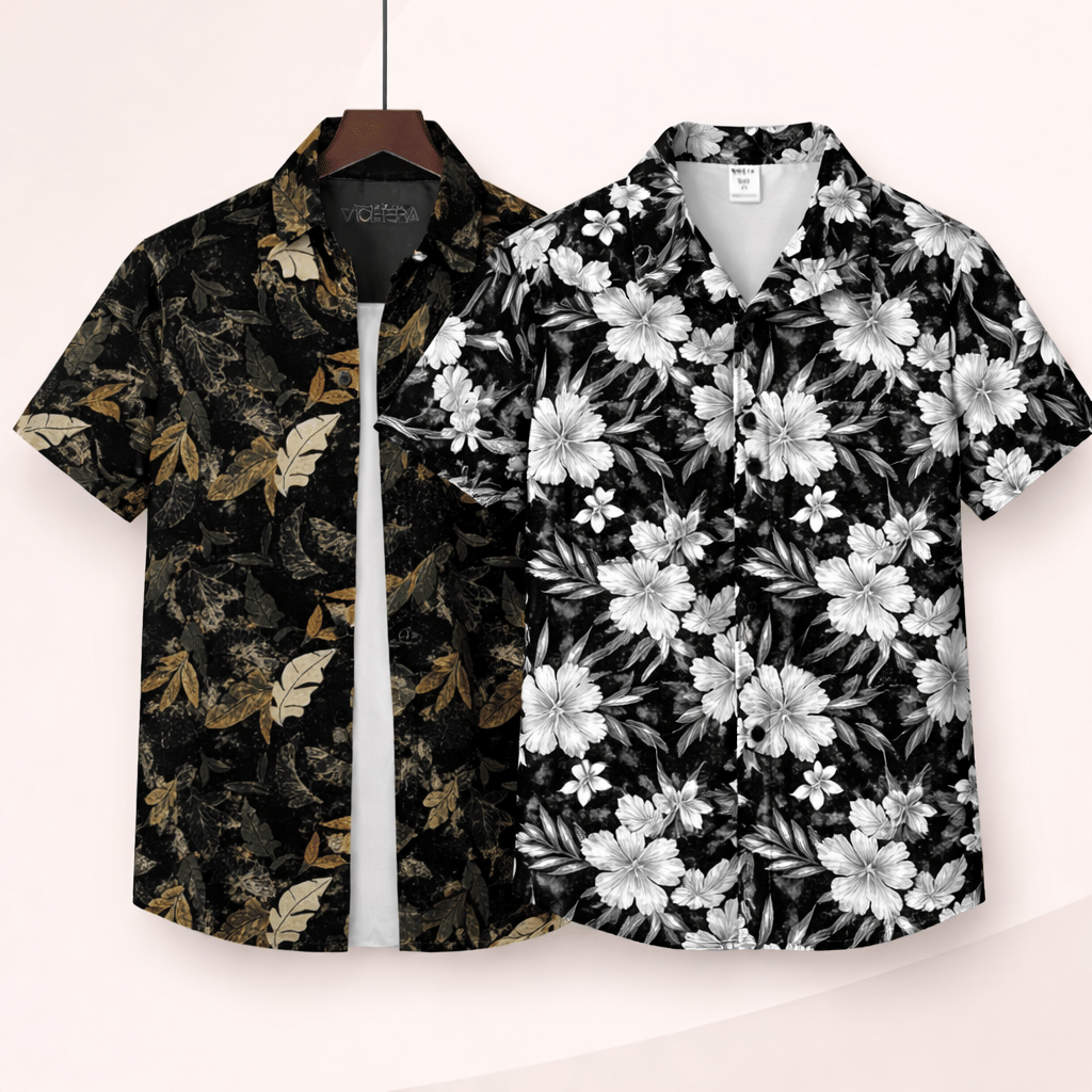 Pack of 2 Baby Boys Cotton Blend Half Sleeves Shirt ( Multicolor )