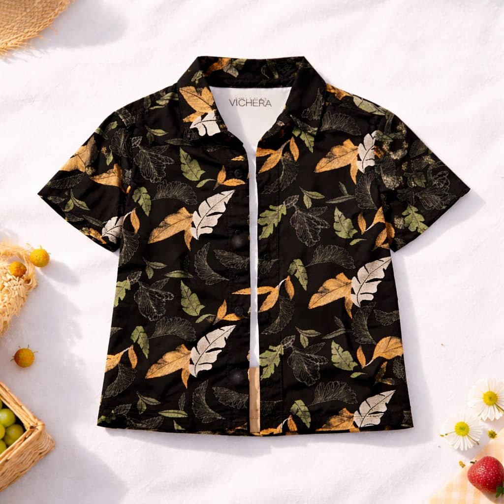 Pack of 2 Baby Boys Cotton Blend Half Sleeves Shirt ( Multicolor ) - Image 4