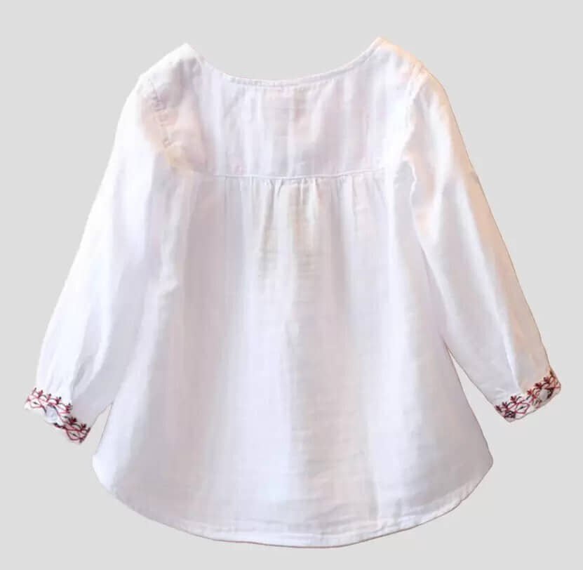 Wahoo Pack of 1 Girls Rayon Top ( White ) - Image 2