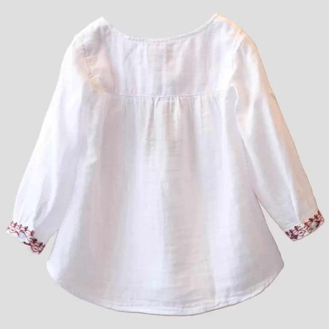 Wahoo Pack of 1 Girls Rayon Top ( White ) - Image 2