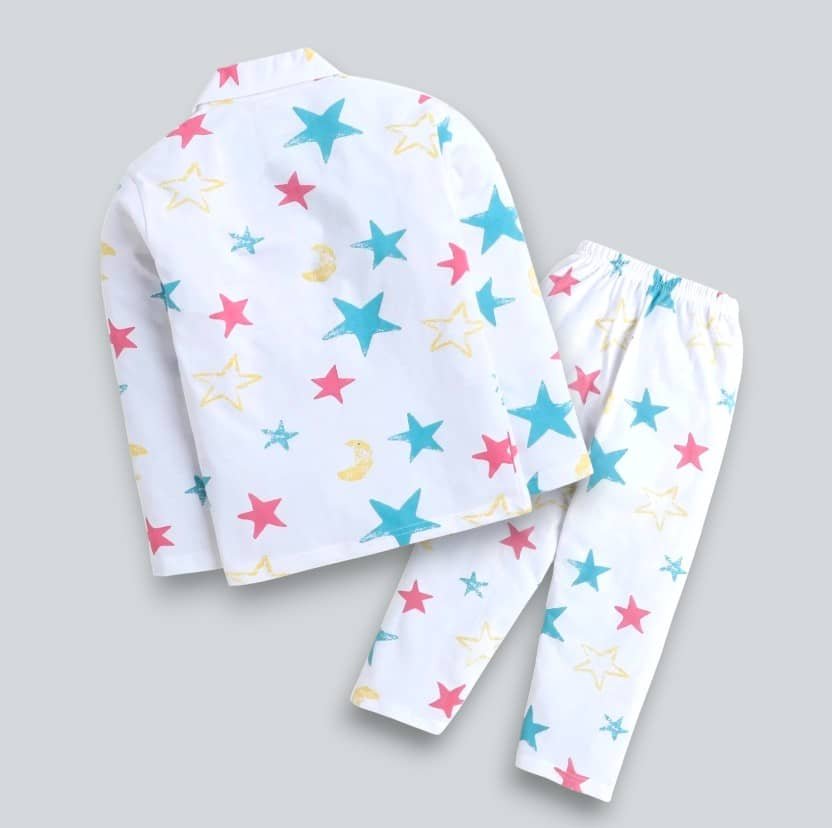 Woxaa Pack of 1 Girls Cotton Nightsuit Set ( Multicolor 1 ) - Image 2