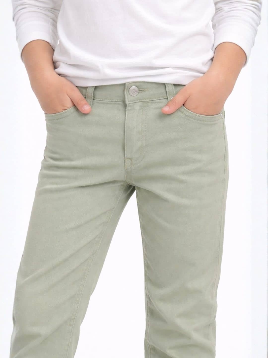 Boys Cotton Blend Jeans ( Green , Pack of 1 ) - Image 3
