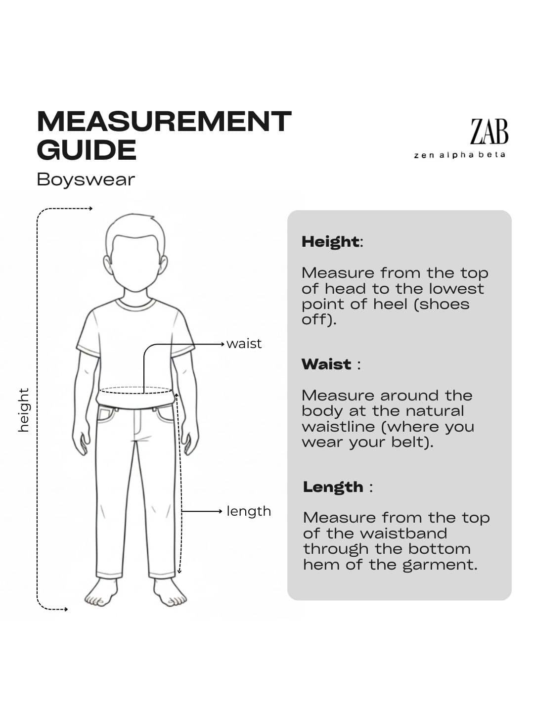 Zab Boys Regular Straight Fit Low Rise Black Jeans Pant (Pack of 1) - Image 8