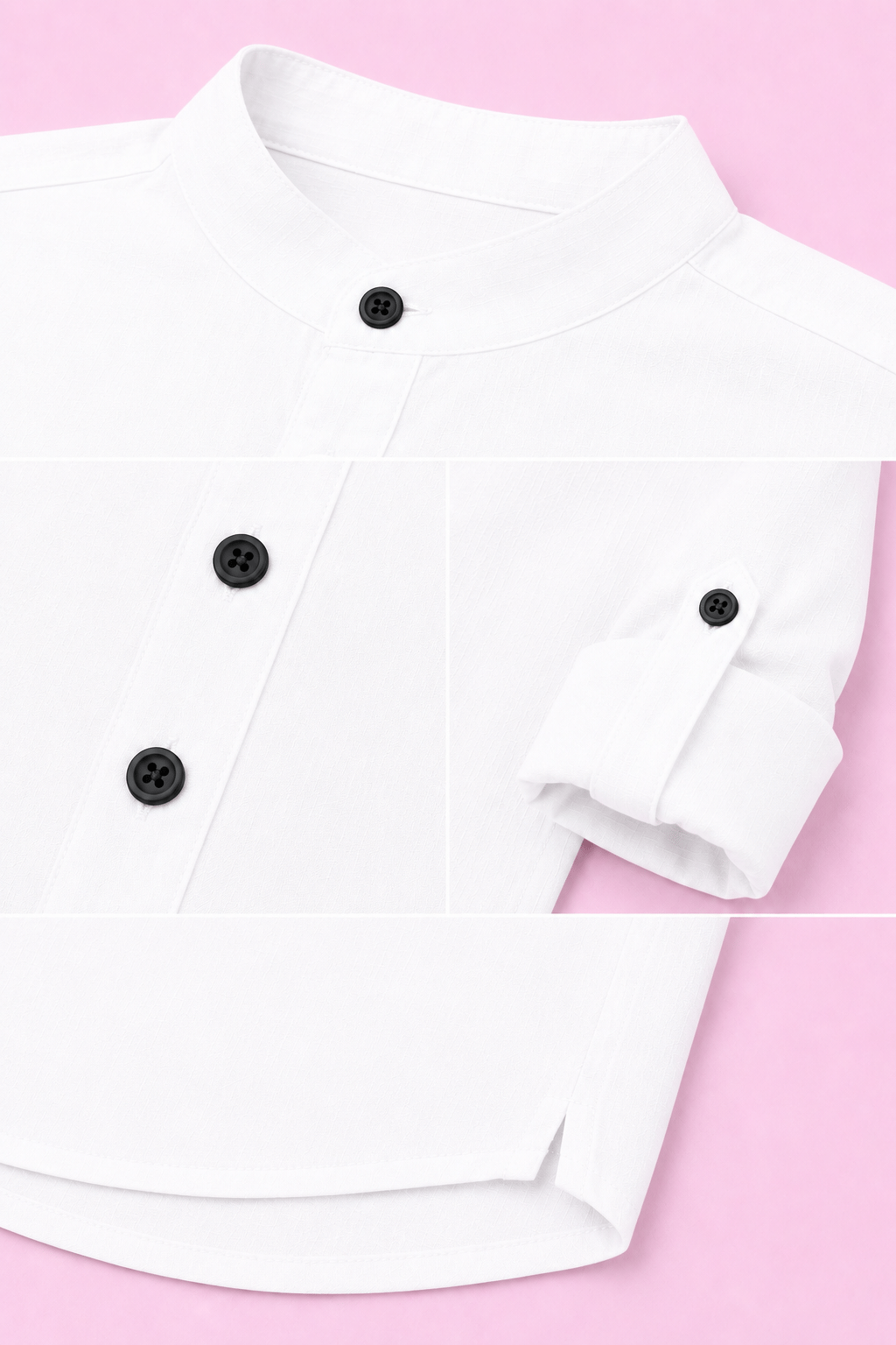 Pack of 1 Boys Cotton Blend Full Sleeves Shirt ( White ) - Image 5