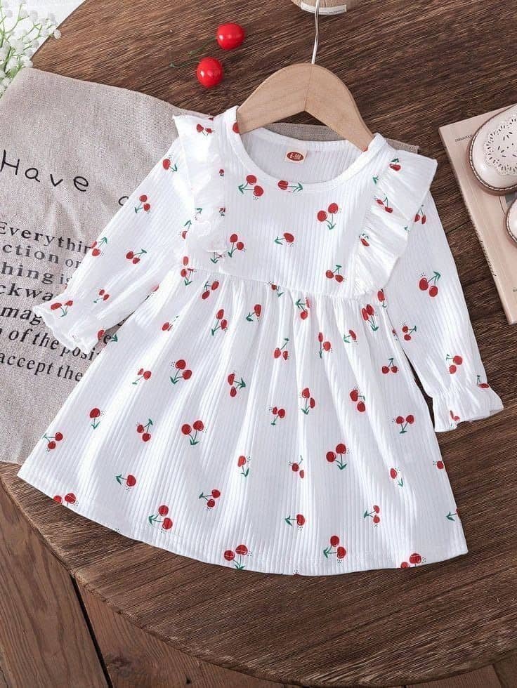 child store Cotton Blend Dress For Baby Girls ( Pack of 1 , White )