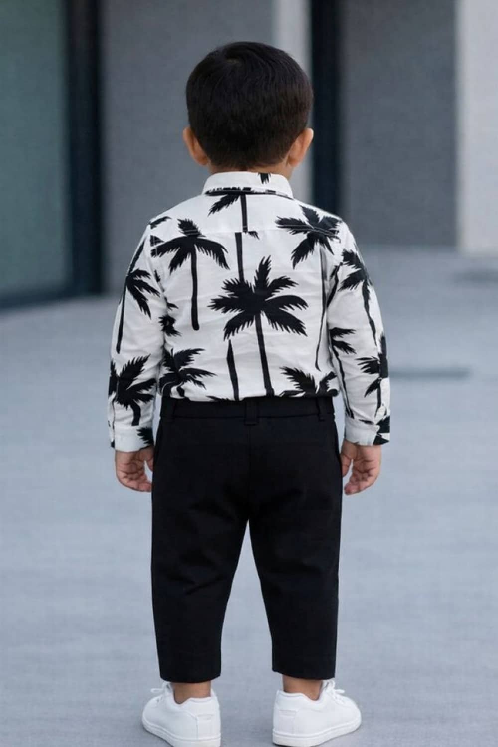 fastdeal Baby Boys Cotton Blend Shirt & Pants Set ( Black , Pack of 1 ) - Image 2