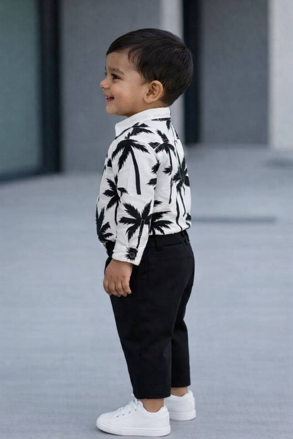 fastdeal Baby Boys Cotton Blend Shirt & Pants Set ( Black , Pack of 1 ) - Image 3