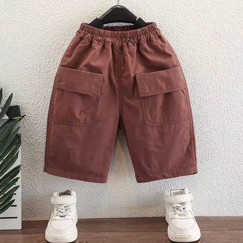 fastdeal Baby Boys Cotton Blend Shirt & Shorts Set ( Brown , Pack of 1 ) - Image 3