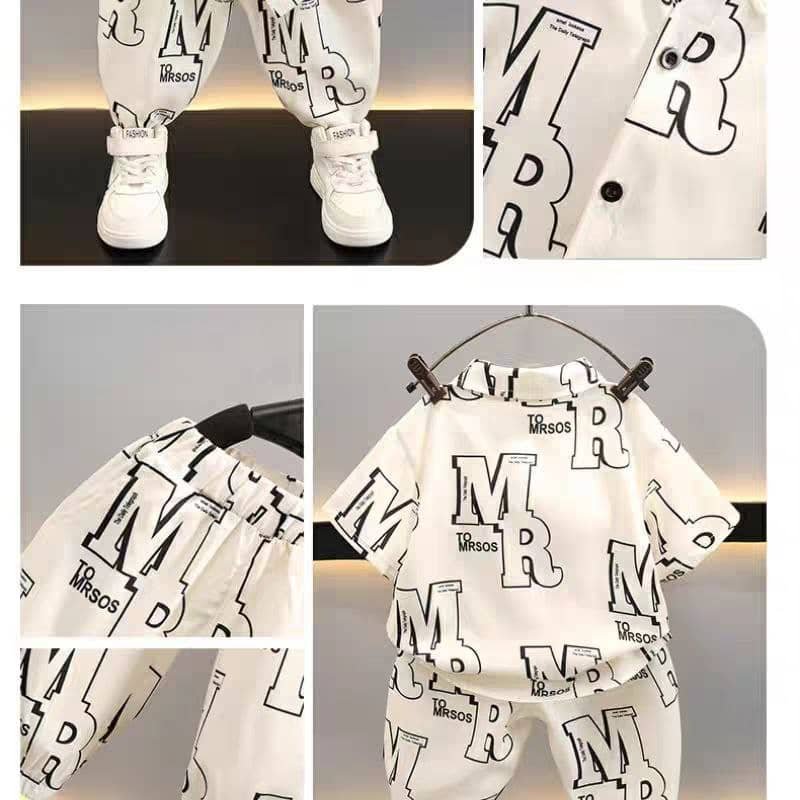 fastdeal Pack of 1 Baby Boys Cotton Blend Shirt & Pants Set ( White ) - Image 4