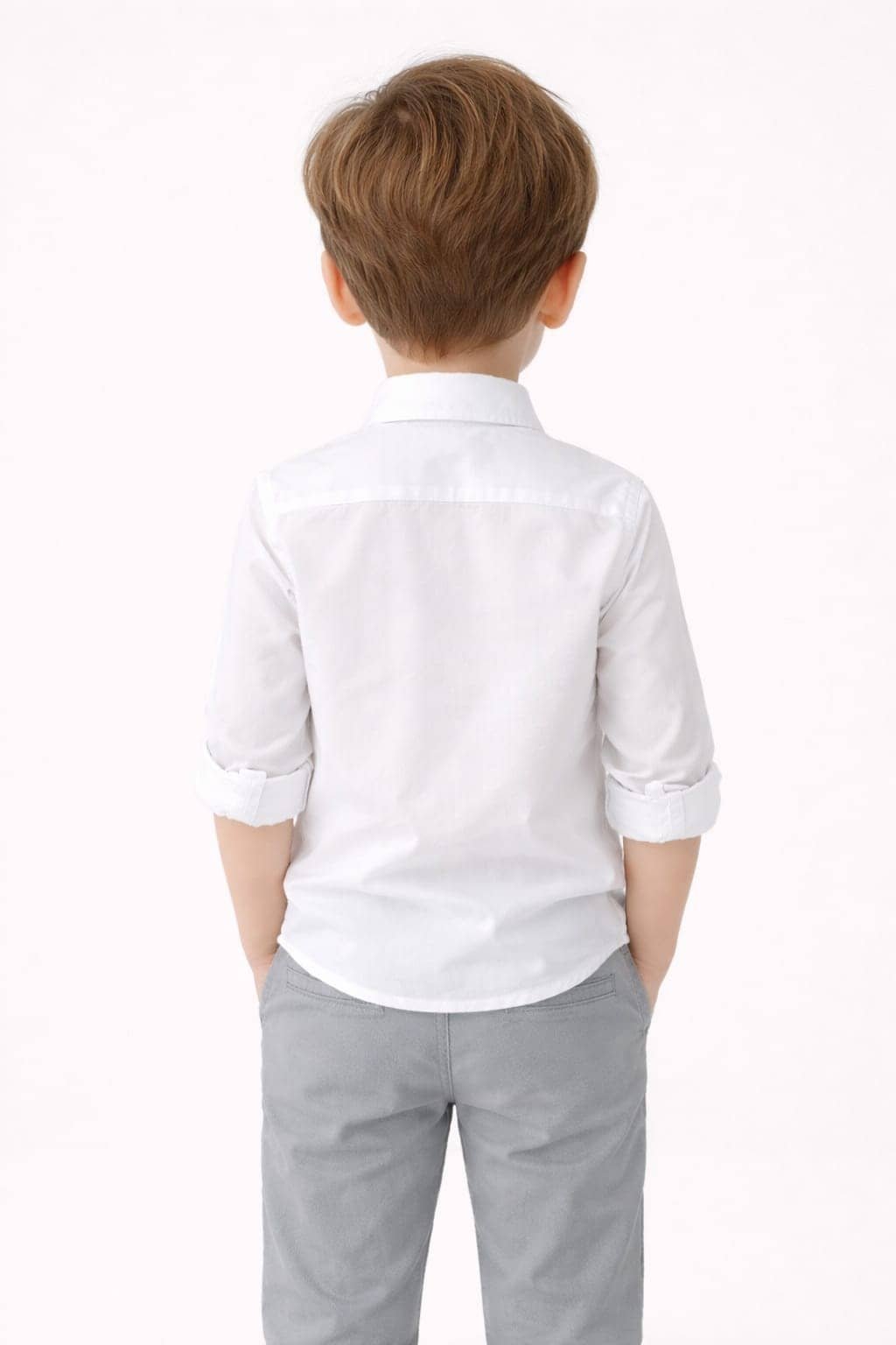 kiyansh club Pack of 1 Boys 100% Cotton Full Sleeves Shirt ( White ) - Image 6