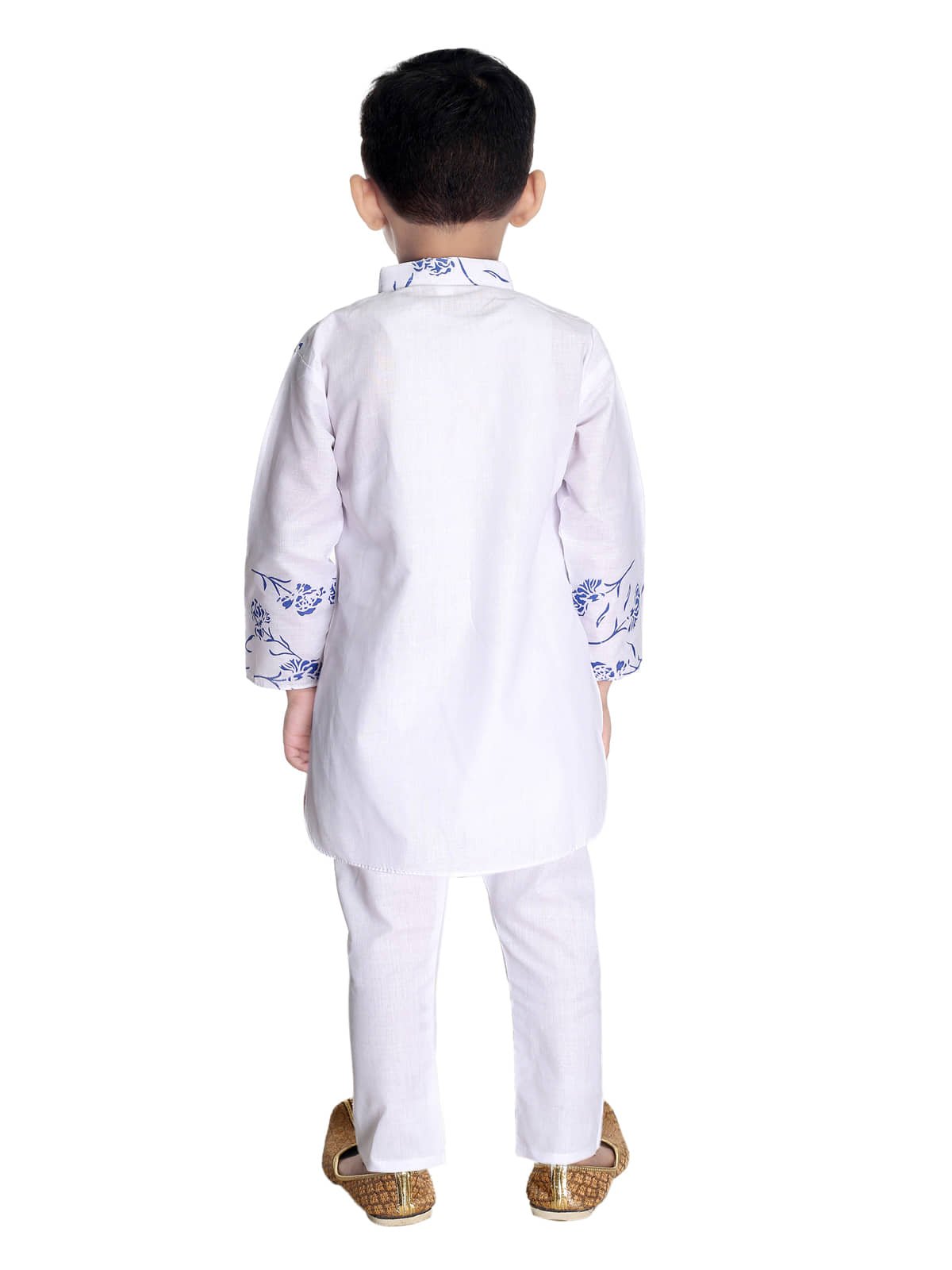 s muktar garments Pack of 1 Boys Cotton Blend ( Blue & White ) - Image 2