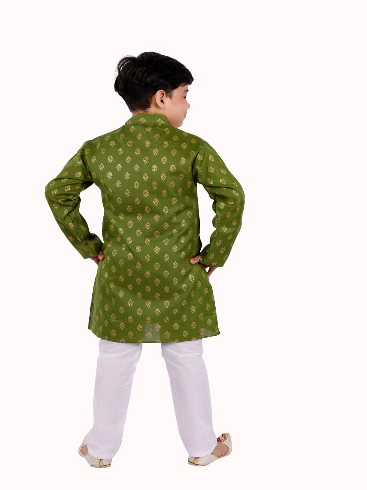 s muktar garments Pack of 1 Boys Cotton Blend ( Green ) - Image 2