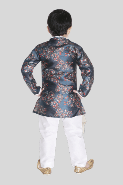 s muktar garments Pack of 1 Boys Silk ( Multicolor ) - Image 2