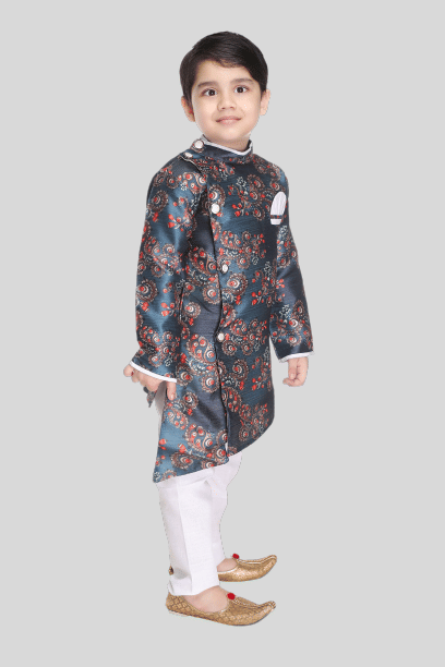 s muktar garments Pack of 1 Boys Silk ( Multicolor ) - Image 3