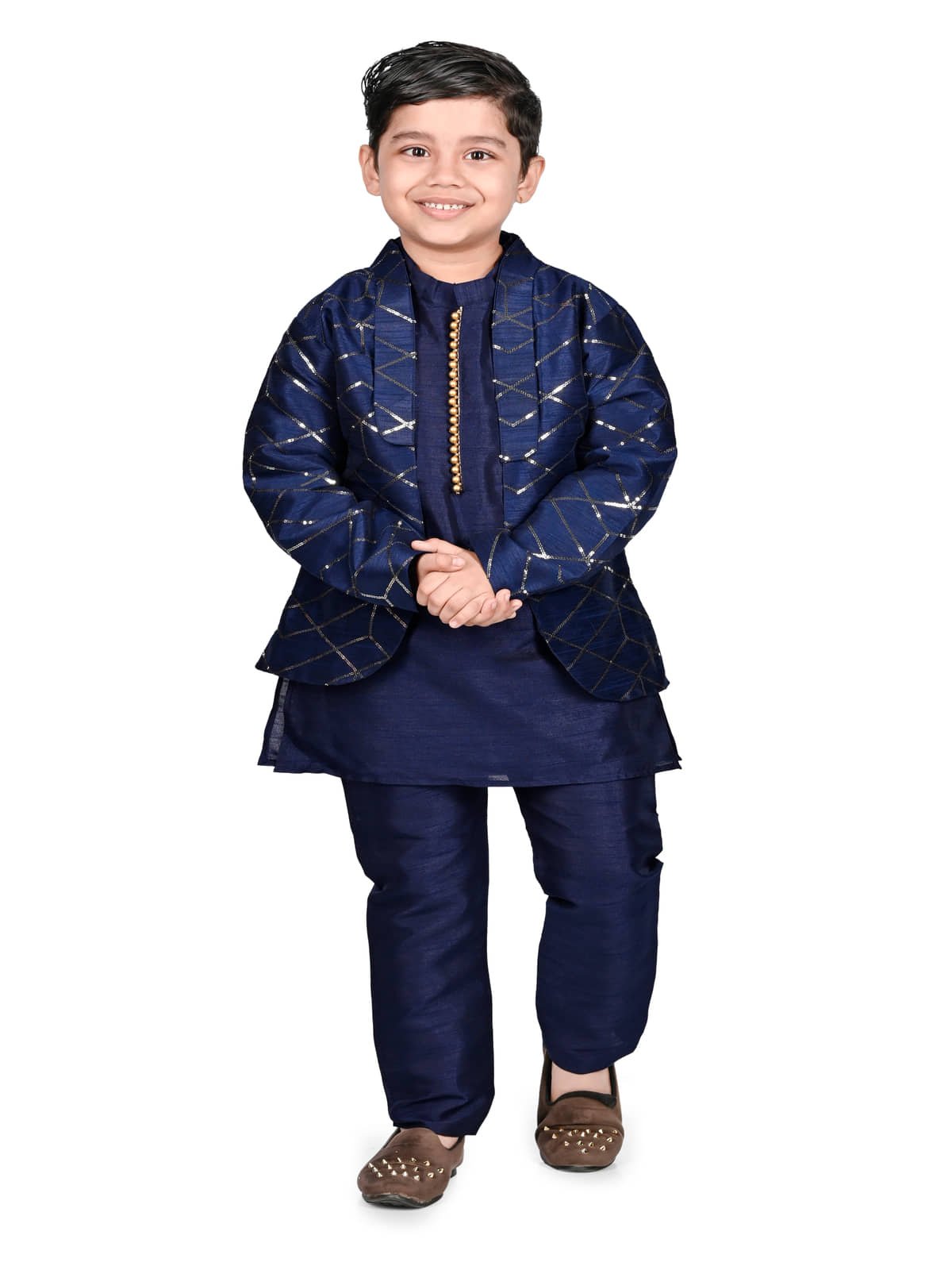 s muktar garments Pack of 1 Boys Cotton Blend ( Navy )