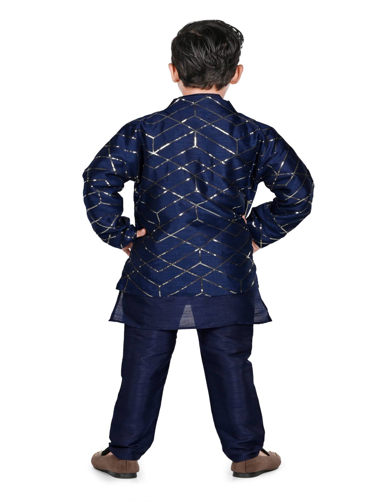 s muktar garments Pack of 1 Boys Cotton Blend ( Navy ) - Image 2