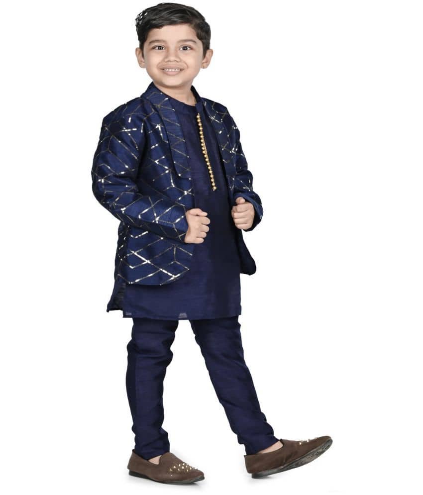 s muktar garments Pack of 1 Boys Cotton Blend ( Navy ) - Image 3