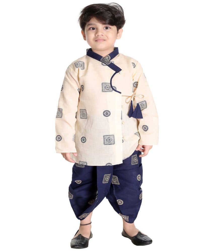 s muktar garments Pack of 1 Boys Cotton Blend ( Off White )