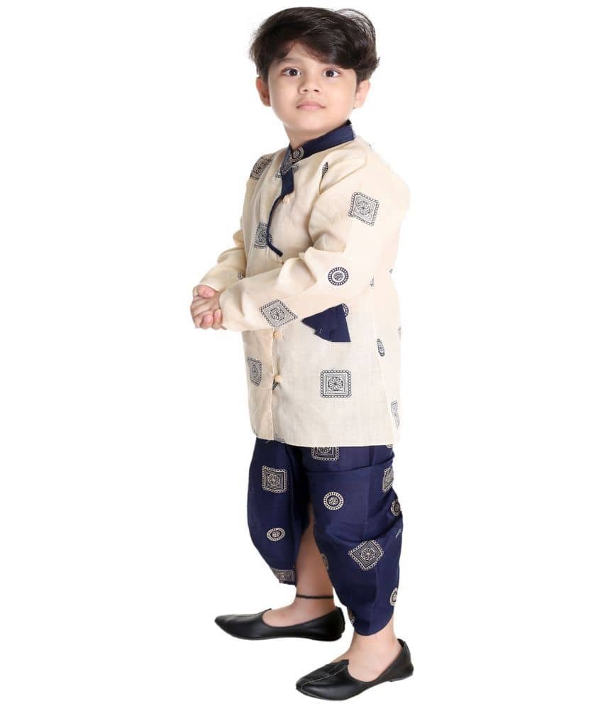 s muktar garments Pack of 1 Boys Cotton Blend ( Off White ) - Image 3