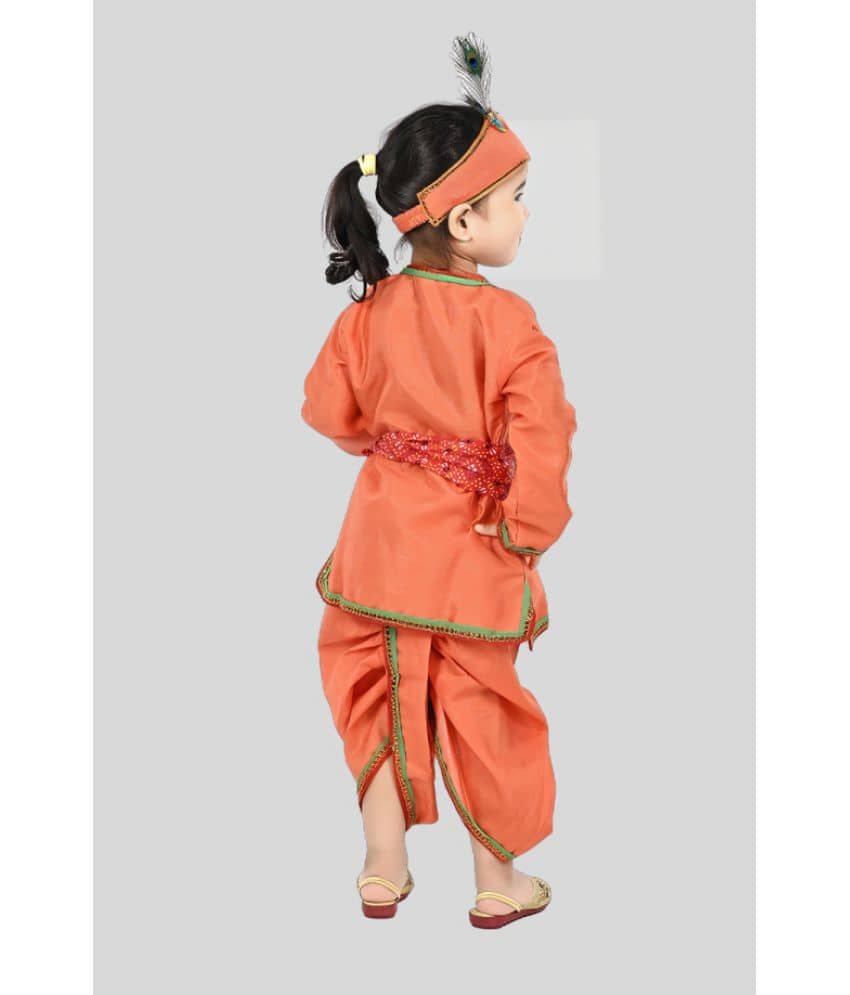 s muktar garments Orange Synthetic Boys Mythological Character Costume ( Pack of 1 ) - Image 2