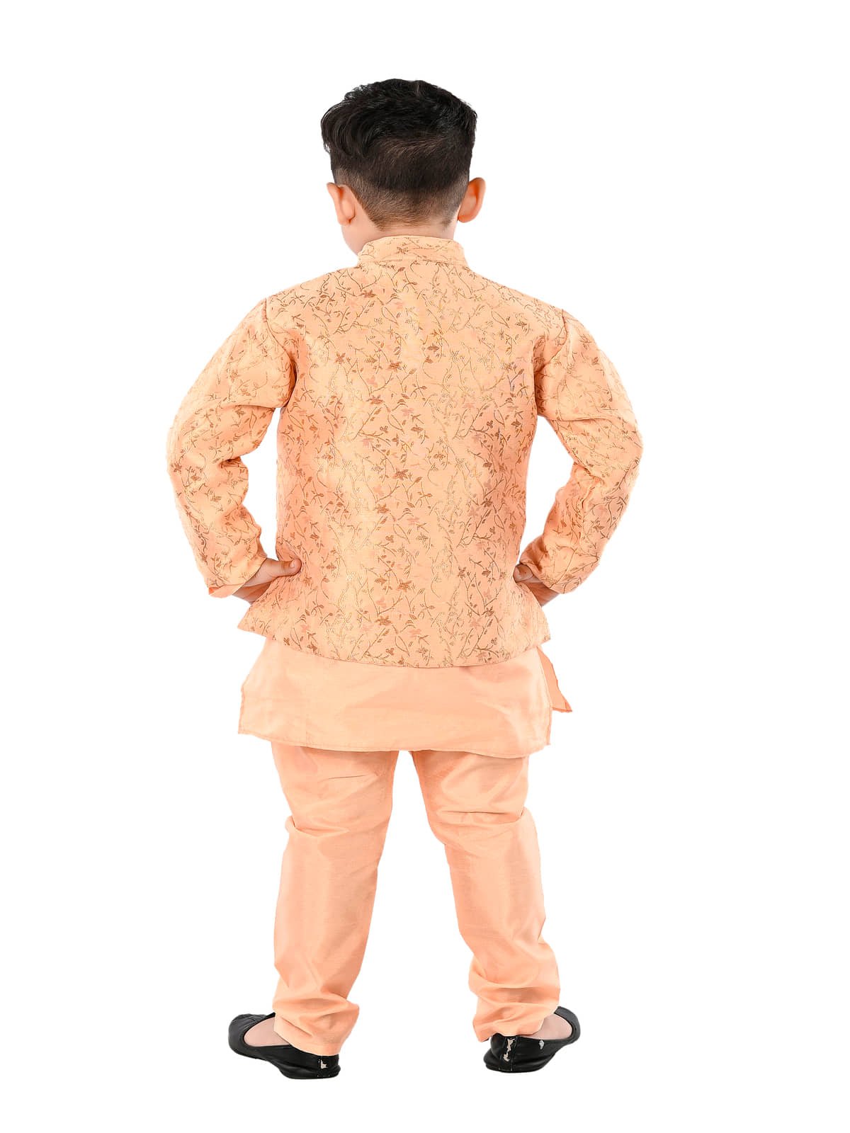 s muktar garments Pack of 1 Boys Cotton Blend ( Peach ) - Image 2