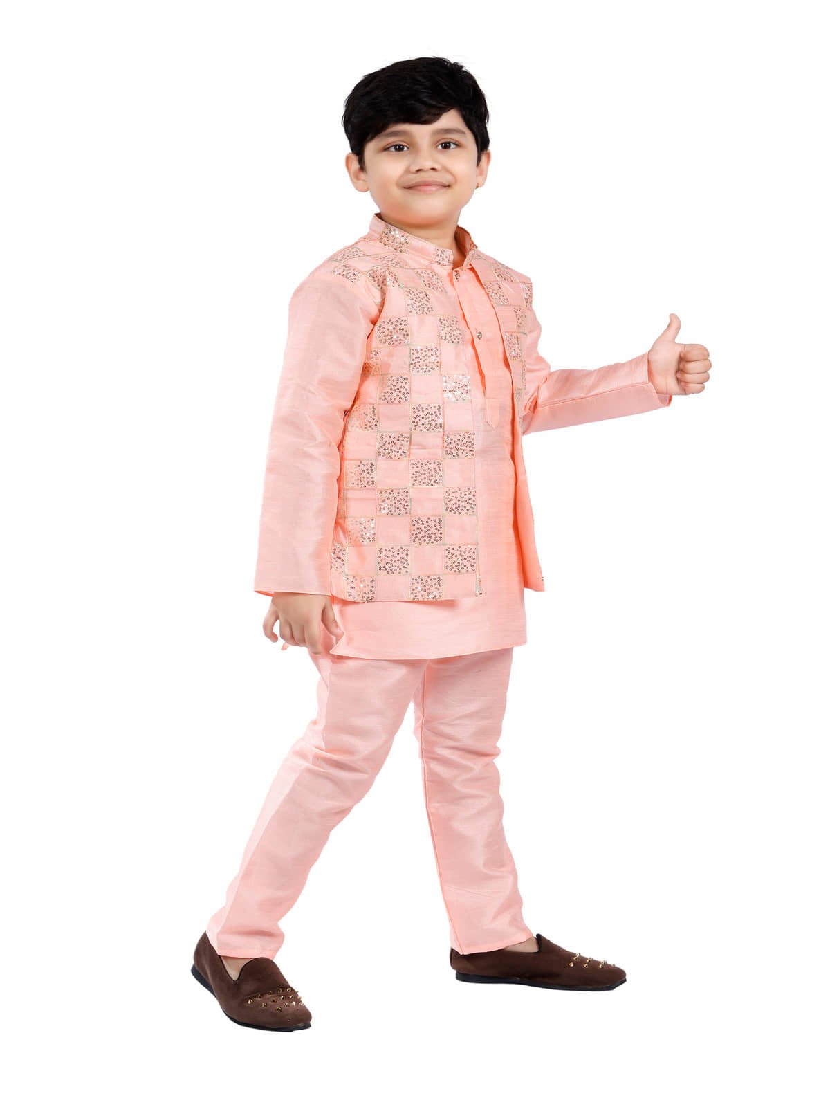 s muktar garments Pink Rayon Boys ( Pack of 1 ) - Image 3