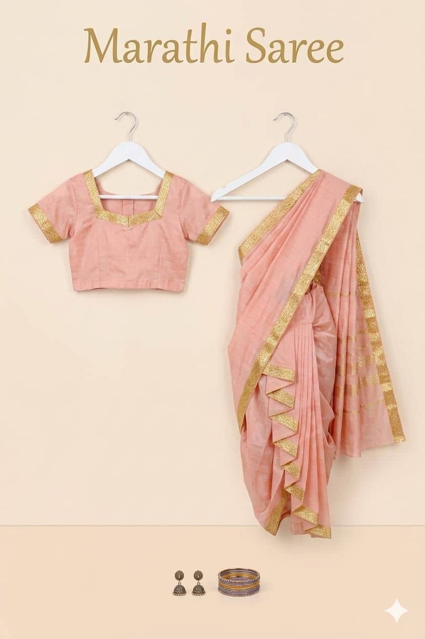 s muktar garments Silk Dhoti Saree For Baby Girls ( Pink , Pack of 1 ) - Image 4