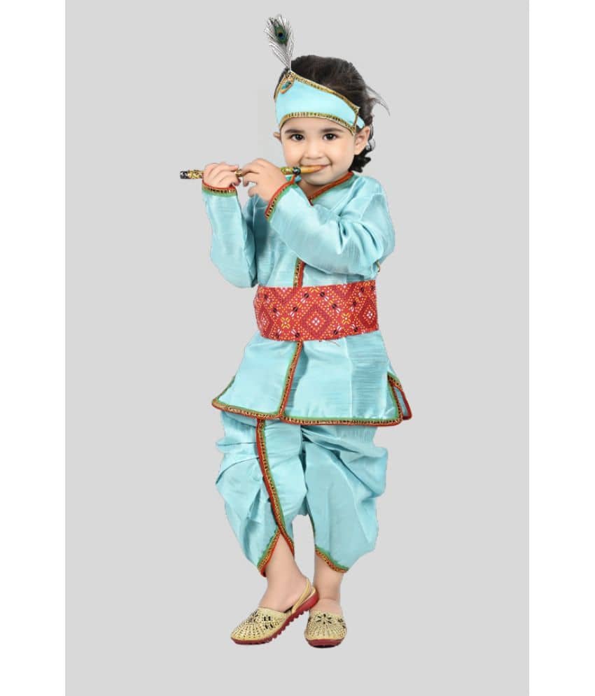 s muktar garments Turquoise Synthetic Boys Mythological Character Costume ( Pack of 1 )